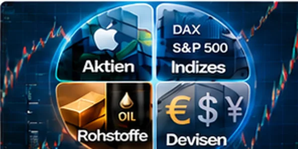 Die Anlageklassen Aktien, Indizes, Rohstoffe und Devisen